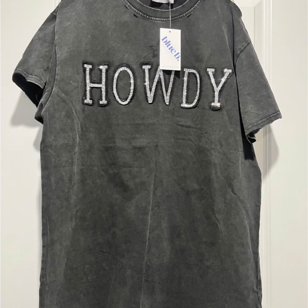 Howdy Charcoal Tee